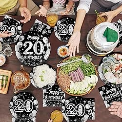 Grencian 96 Pcs 20th Birthday Decorations for Men