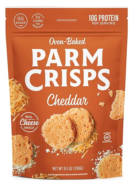 PARMCRISPS OVEN-BAKED CHEDDAR CHEESE SNACK, 9.5 OZ