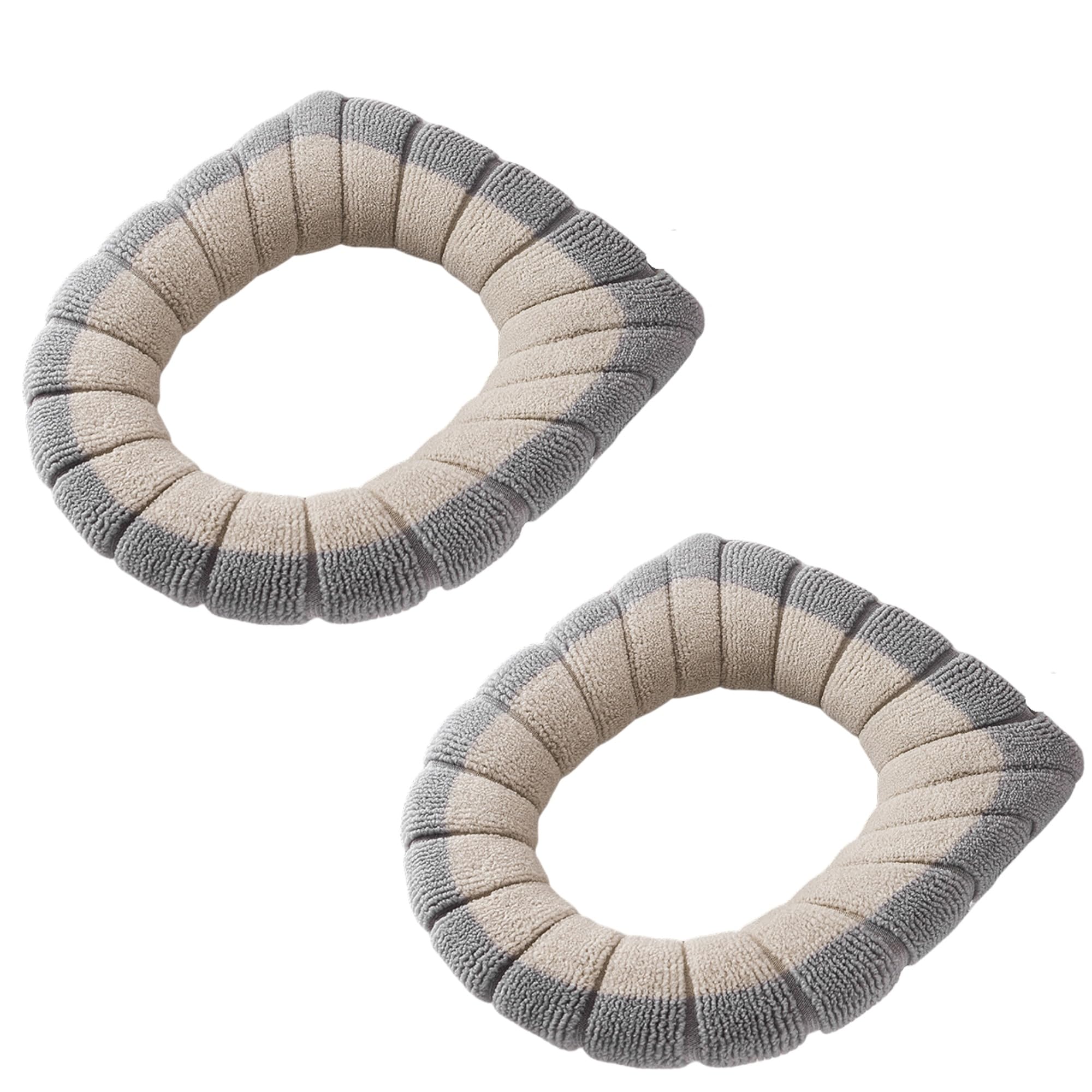 2pcs Toilet Seats, Toilet Seat Cover Cushion Bathroom Soft and Warm Washable Cover Pads
