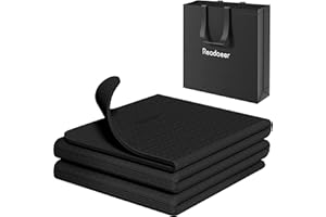Readaeer Foldable Yoga Mat for Travel Folding Yoga Mat 6mm Thick with Carrying Bag, Non-Slip TPE Exercise Pilates Mat for 72" L x 24" W x 0.24 Inch