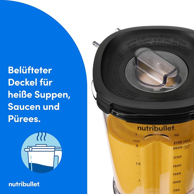 Power Core - Standmixer 1200W 3 Stufen + Pulse 2,1L Schwarz