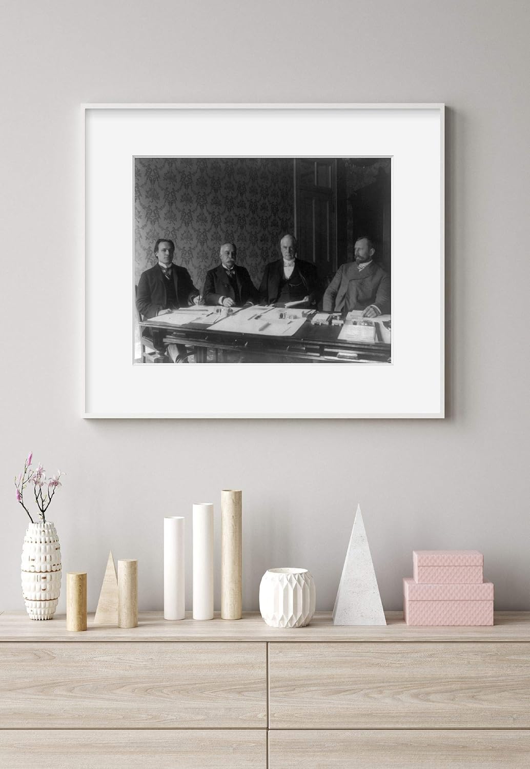 Photographs - INFINITE PHOTOGRAPHS Photo: First Philippine Commission,Jacob Schurman,Admiral Dewey,Charles Denby,Worcester