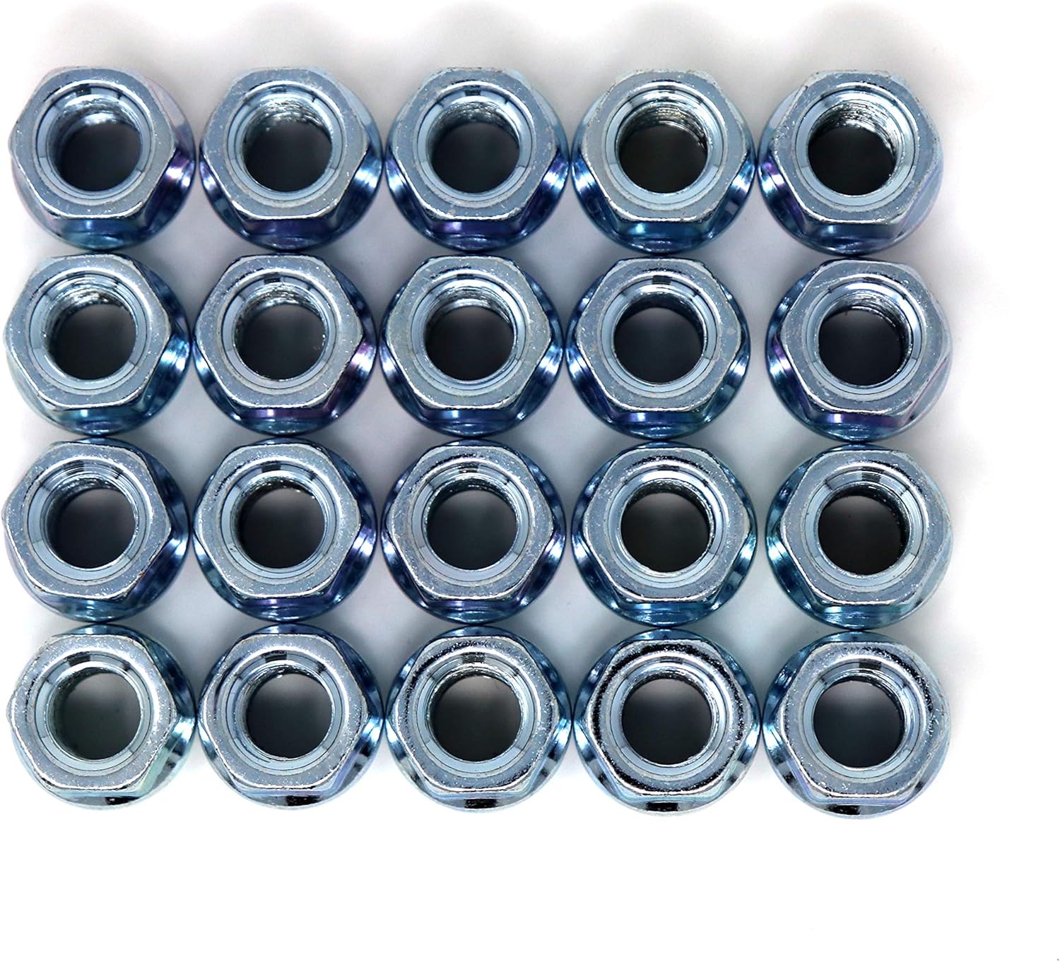 White Knight Wheel Accessories 1304-1S Zinc 1/2"-20 Open End Bulge Acorn Lug Nut Pack: Automotive