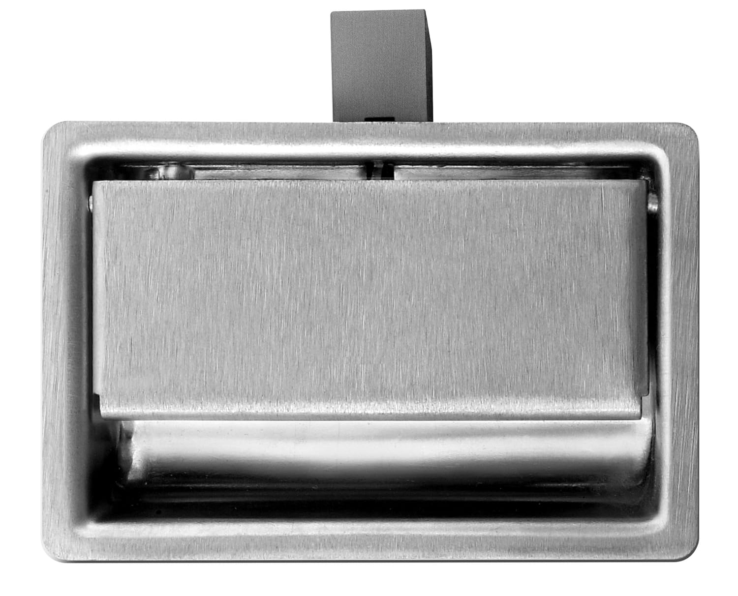 Eberhard nonlocking paddle latch with slam bolt. Stainless