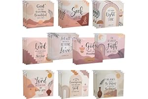 Janmini 30 Pcs Bible Hanging Folders with Foil Stamping Process, Including Adjustable Tabs and Inserts, Letter Size Decorative Hanging Folders Filing Folders for Desk Office School and Home