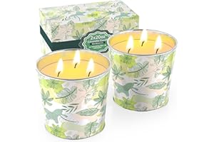 WarmEmbrace Citronella Candles Outdoor & Indoor, 40oz Large Citronella Candle 200H Burning Long Lasting, Soy Scented, 3-Wick Natural Soy Wax for Patio, Garden, Backyard, Camping, Cookout