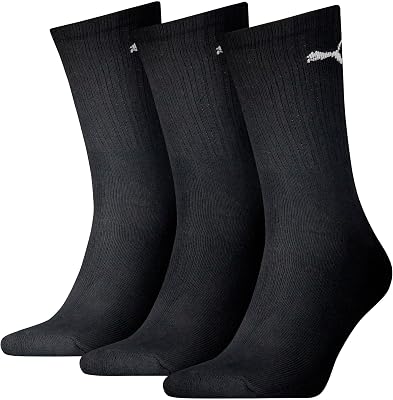 Homme Crew Chaussettes, Noir, M EU