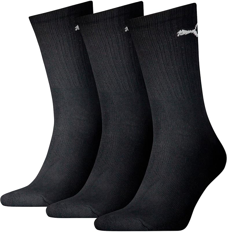 Homme Crew Chaussettes, Noir, M EU