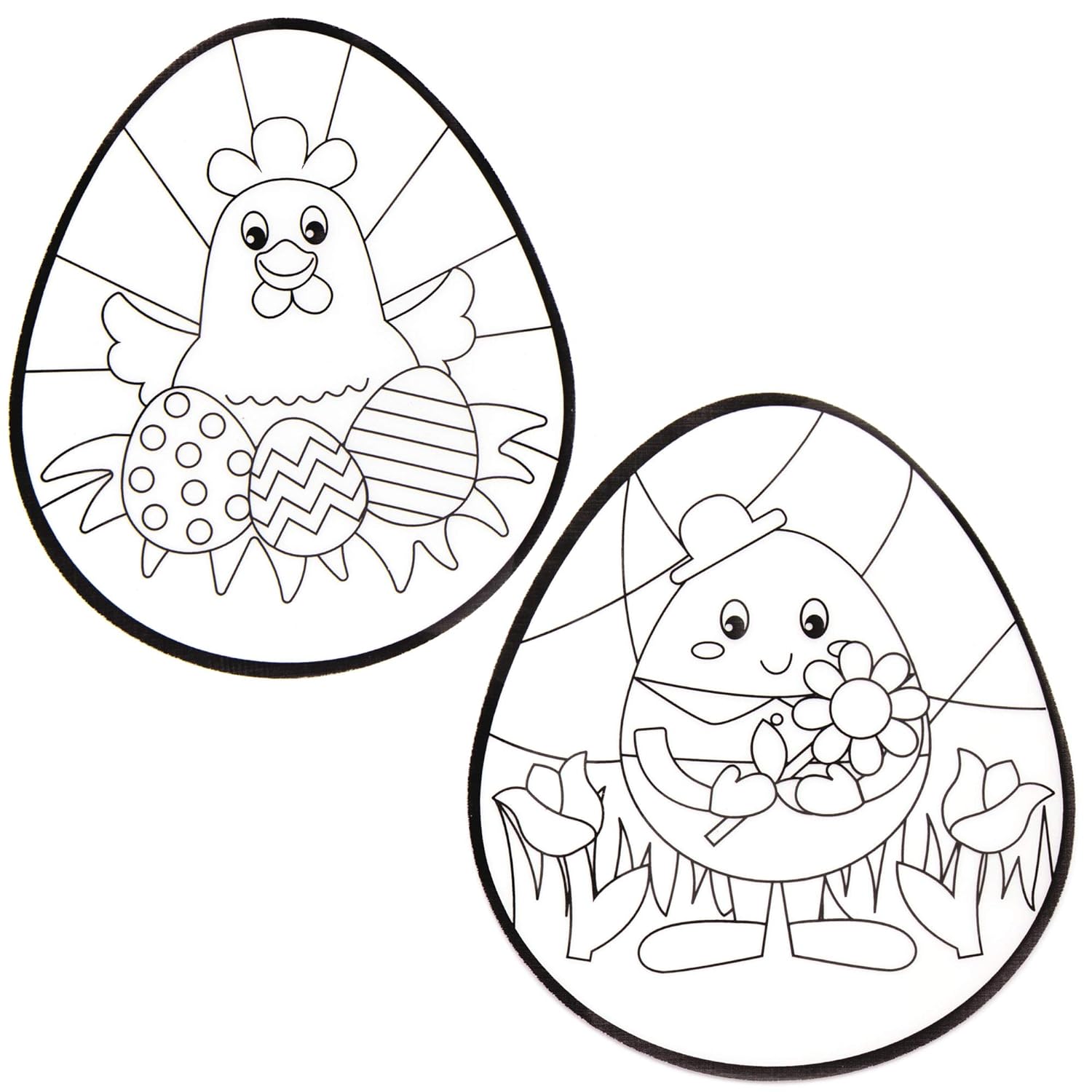 Baker Ross Easter Colour In Window Decorations - Pack of 12, Easter Crafts for Kids (AW144), white - Image 5