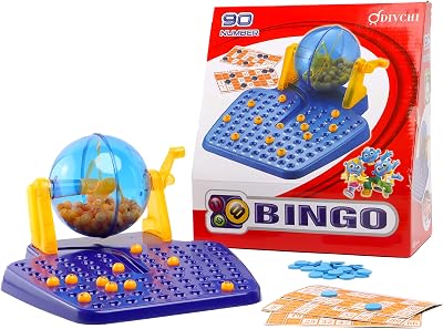 DIVCHI Bingo Game Set Complete Balls Cards Machine Family Fun