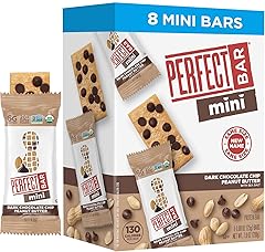 Perfect Bar Mini Dark Chocolate Chip Peanut Butter Protein Bar, Organic, 8 count, .88 oz
