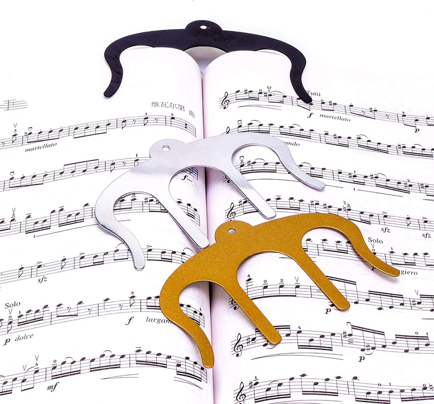 Music Book ClipsMetal Page Holders, Book Clip for Reading