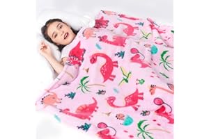 Lukeight Toddler Blanket for Girls and Boys, Plush Thick Kids Baby Blanket for Crib Stroller, Birthday Gifts for Teens (Dinosaur, 50x60 Inches)