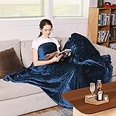 Vagueior Electric Heated Blanket Full Size 72'' x 84'' Extra-Warm Lightweight Cozy Luxury Electric Blanket Machine Washable with 3 Heating Levels Auto-Off Machine Washable - Blue ETL Certification