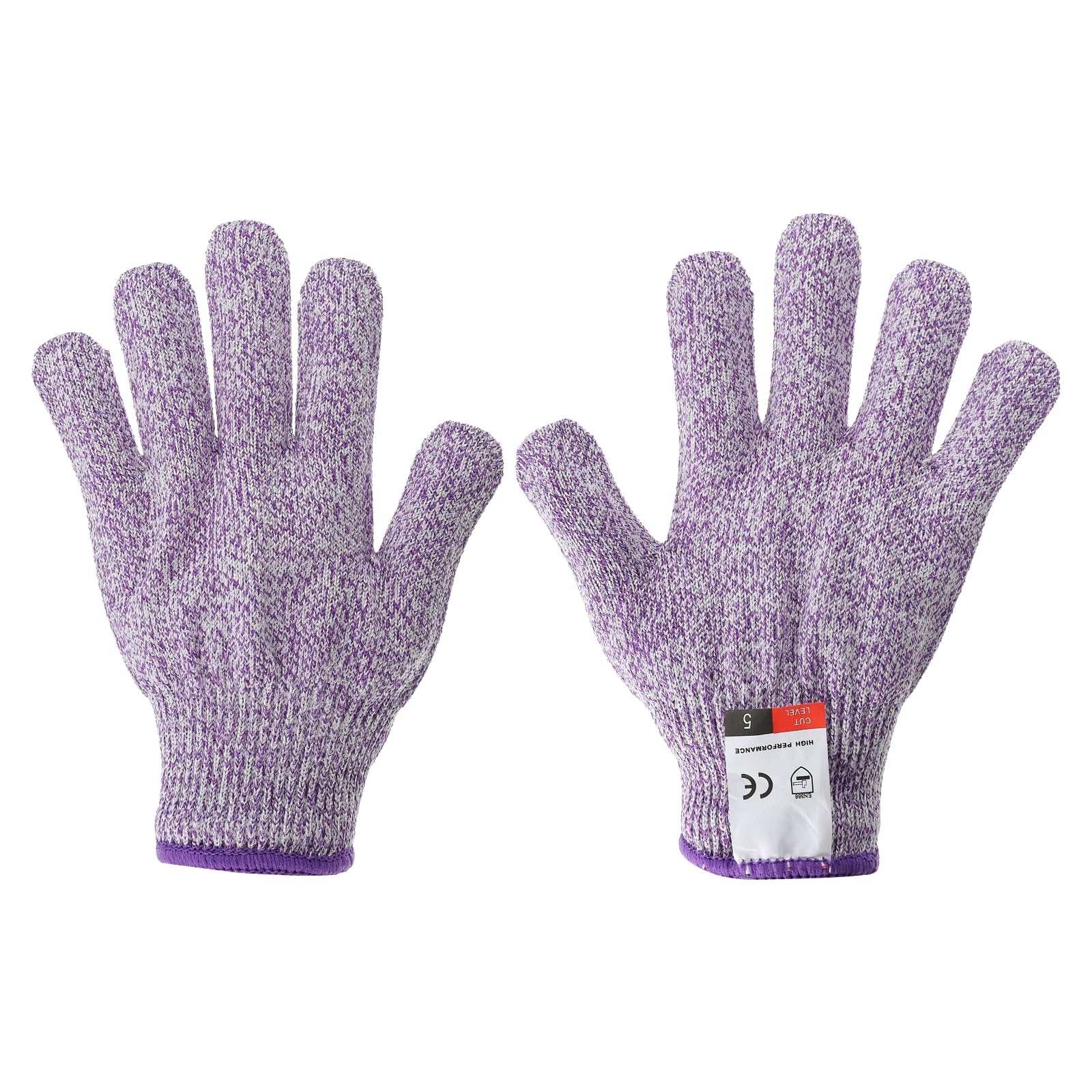 PATIKIL Cut Resistant Gloves, 1 Pair Level 5 Protection Anti Cutting Gloves Cut Proof Gloves for Kitchen Wood Carving Working, Extra Large, Purple