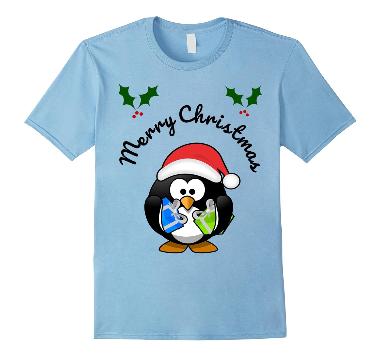 Christmas Shirts for Holidays for Kids - Santa Penguin Tee-ANZ