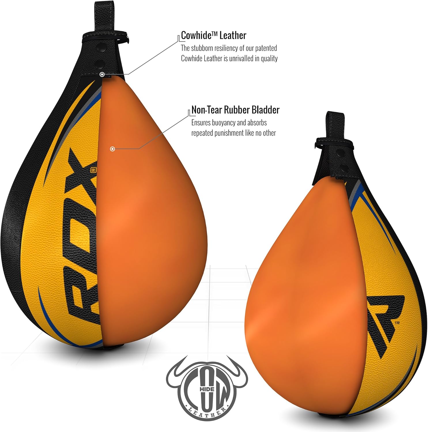 RDX Speed Ball Boxing Genuine Leather MMA Muay Thai Training Punching