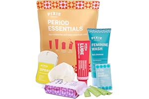 PIXIE CUP Menstrual Cup & Disc Cleaner Essentials - What Cup & Disc Owners Need - Feminine Wash, Sanitizer Spray & Dust for Quick Sterilizer, 20 Wipes, Stain Remover & Lube for Easy Insertion for Period Cups