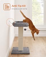 Feandrea Cat Scratching Post 71 cm Tall with Plush Perch 40x30 cm view 8