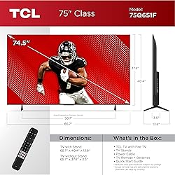 TCL 75-Inch Class Q65 QLED 4K Smart TV with Fire TV