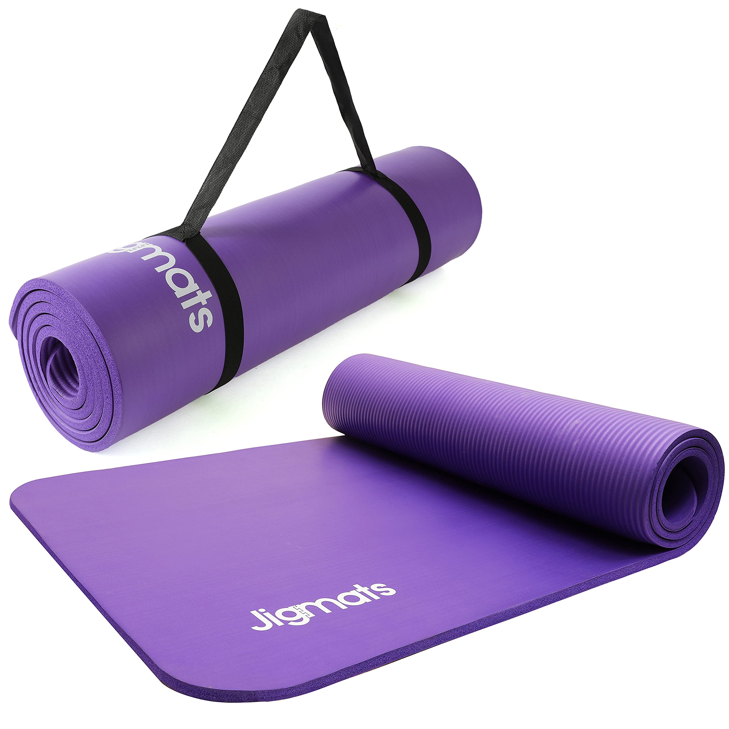 Thick Eco Friendly Non Slip Exercise Mats - Large Fitness Mat with Carry Strap for Women and Men. A Gym Mat for Yoga, Pilates, Gymnastics and Home Gym