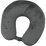 My Perfect Dreams Premium Travel Pillow (Grey), Sleep with NO Neck Pain, Super Soft Memory Foam Neck Pillow Easy Washing with