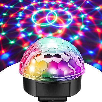 Mr Entertainer's Karaoke Moonbeam Multi Colour LED Disco Ball (Single)