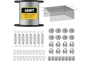 LAKNUAL Batting Cage Netting Wire Tension Kit, Batting Cage Cable Suspension Kits for Baseball and Softball, DIY Batting Cages for Home and Backyard,No Net is Included