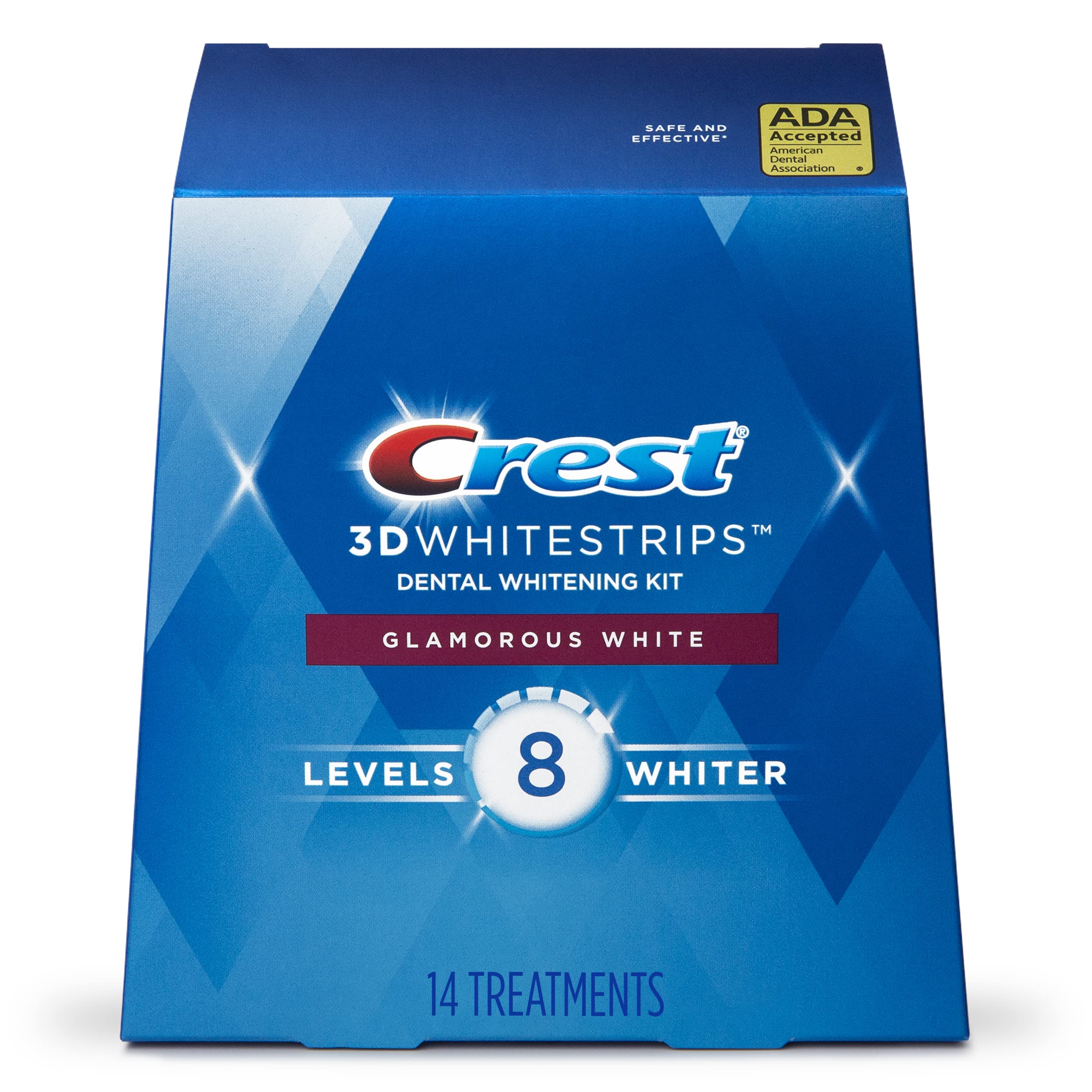 Photo 1 of Crest 3D Whitestrips, 1 Week Smile Transformation, Whitestrips 3D White, Teeth Whitening Strip Kit, 14 Treatments (Each with 1 Upper/1 Lower), 28 Strips