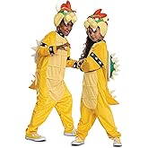 Bowser Costume Hooded Jumpsuit, Official Super Mario Character Costume for Kids
