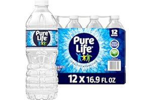 Pure Life Purified Water Bottles, 12 Pack - Still Bottled Water Enhanced with Minerals for a Crisp Taste, Plastic Bottles - 16.9 Fl oz