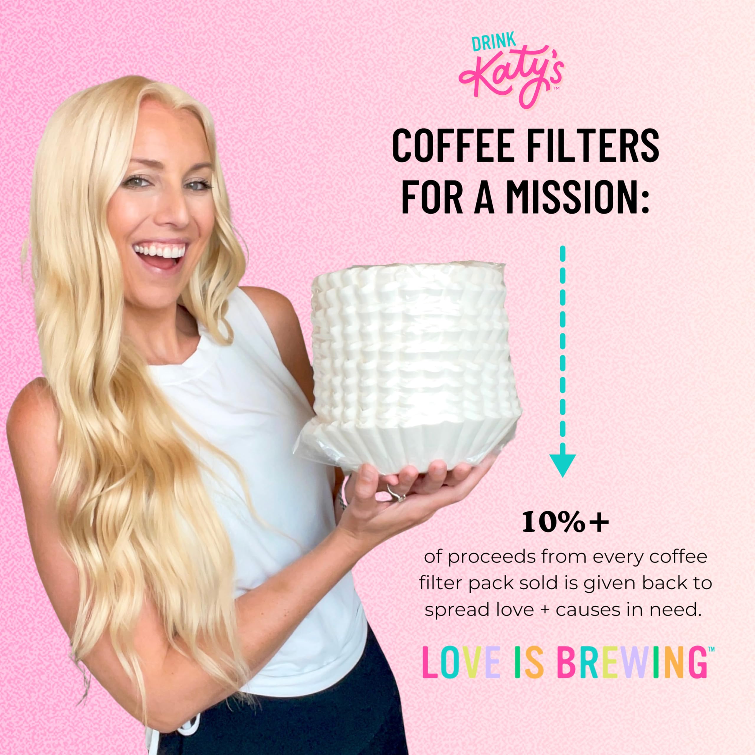Katy’s Large Coffee Filters - 12 Cup Commercial Coffee Filters - 9.5” x 4.5” Inch - Premium Paper & Brew Extraction, Tall & Wide, No Ground Overflow - Perfect For Restaurants & Cafes - 500 Count