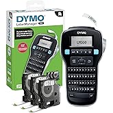 DYMO LabelManager 160 Portable Label Maker Bundle, Easy-to-Use, One-Touch Smart Keys, QWERTY Keyboard, Large Display, For Home & Office Organization, Includes 3 D1 label cassettes
