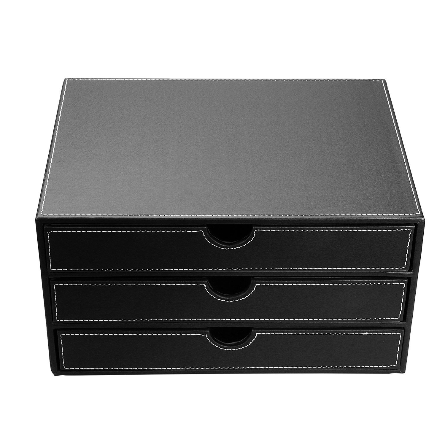 Artikel Leather Multi Functional 3 Drawer Leather Desk Organizer