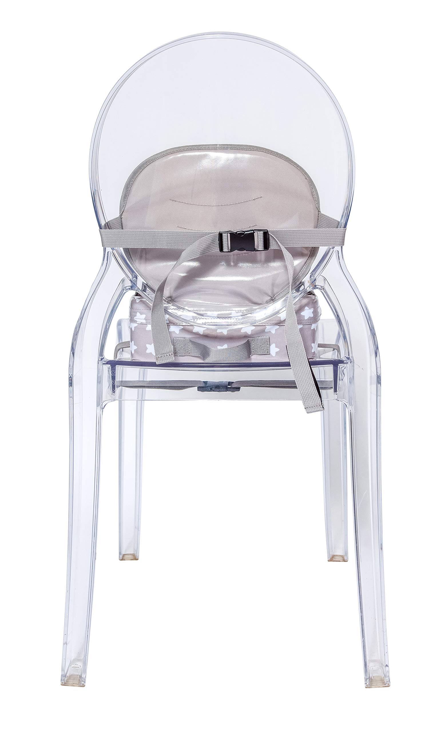 Baby-To-Love Easy Up, Portable Baby Feeding Chair Cushion and Booster Seat for Toddler (White Stars)