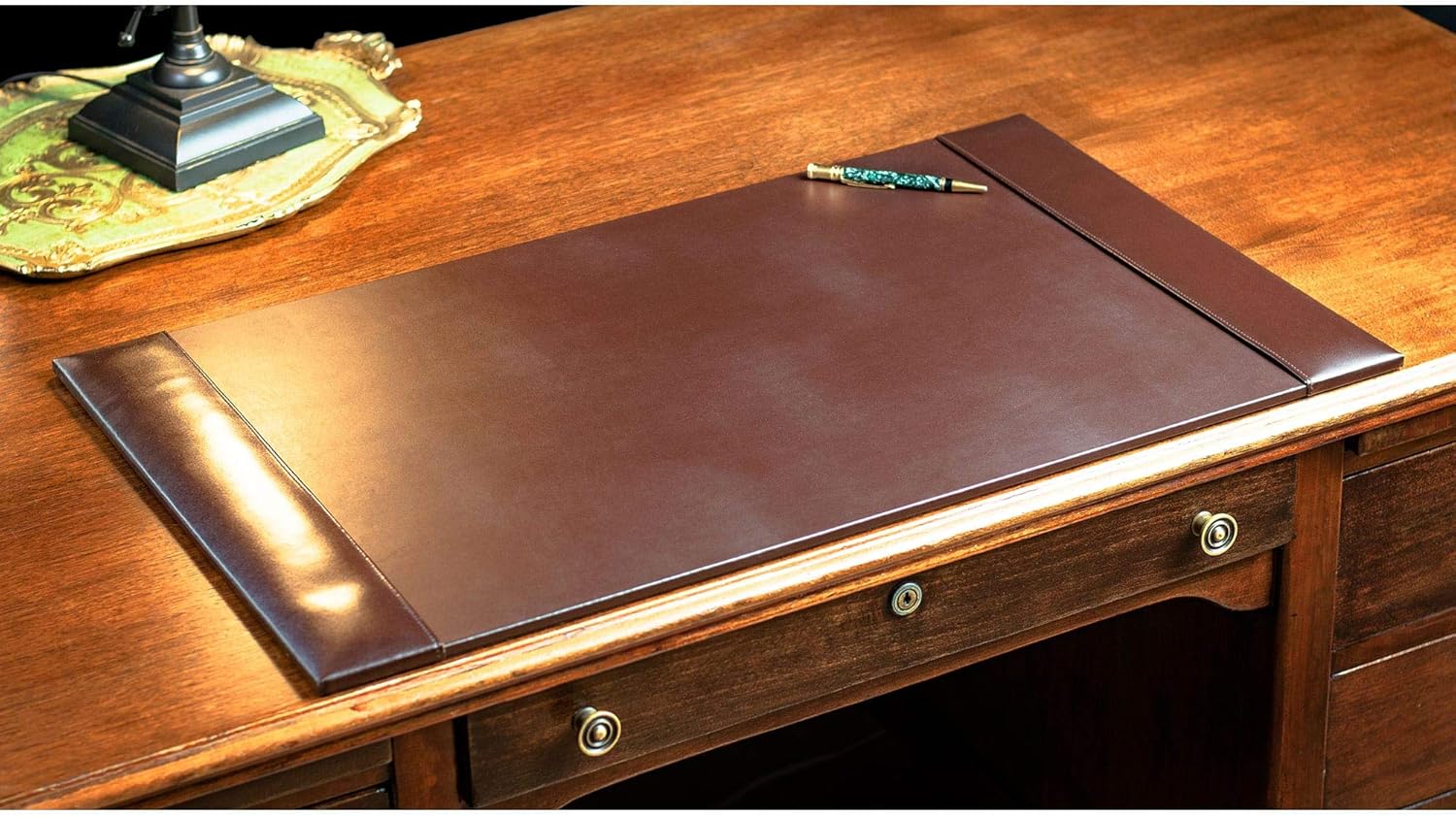 Dacasso Brown Econo-Line Leather Desk Pad, 30 by 18 Inch: Home & Kitchen