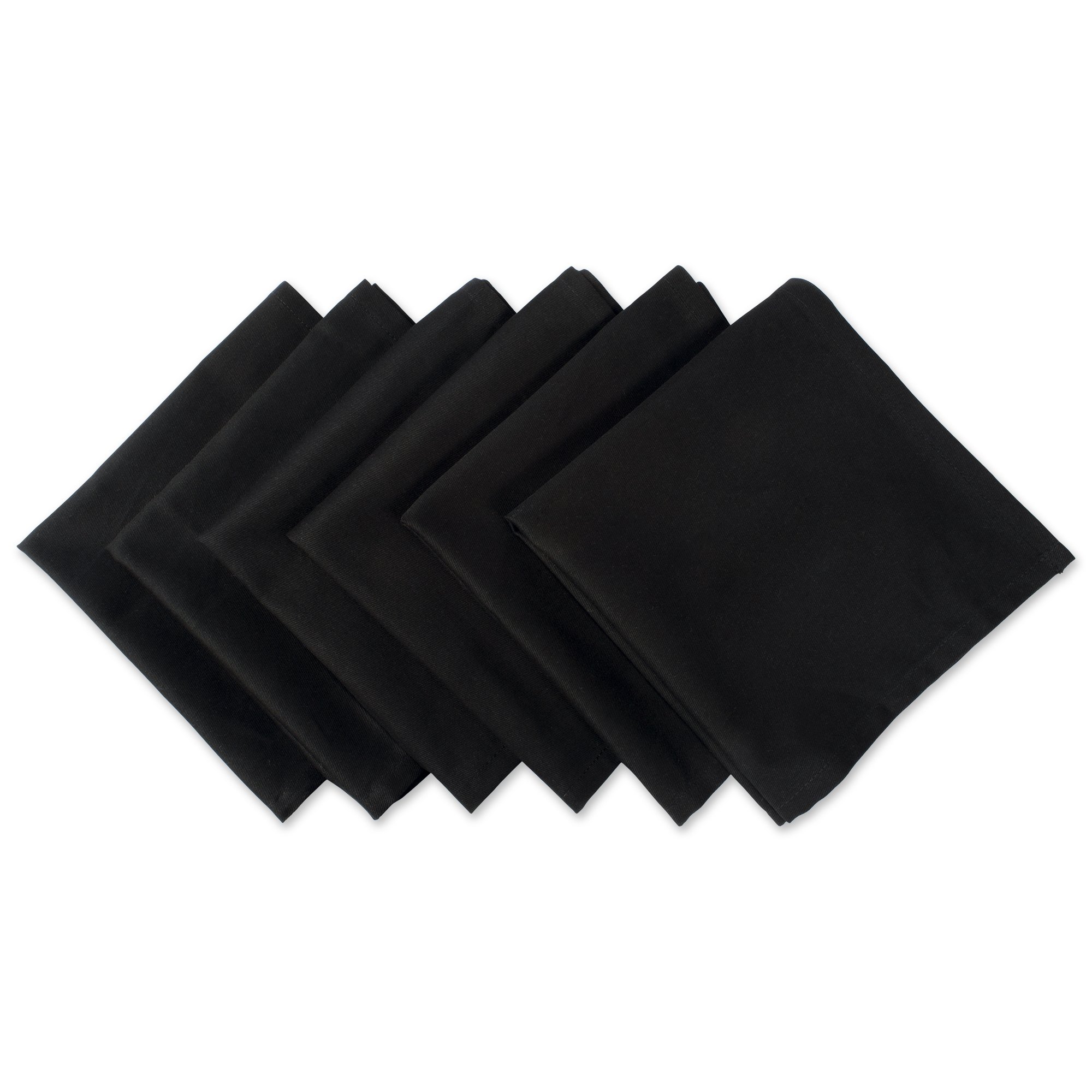 DII Collection, Cotton, Black, 20" x 20" (Set of 6) — image 1