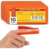 Ever Ready First Aid Padded Aluminum Finger Splints 4" x 2" - 10 Pack