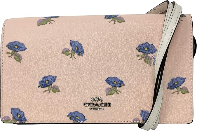 coach purse blue flowers