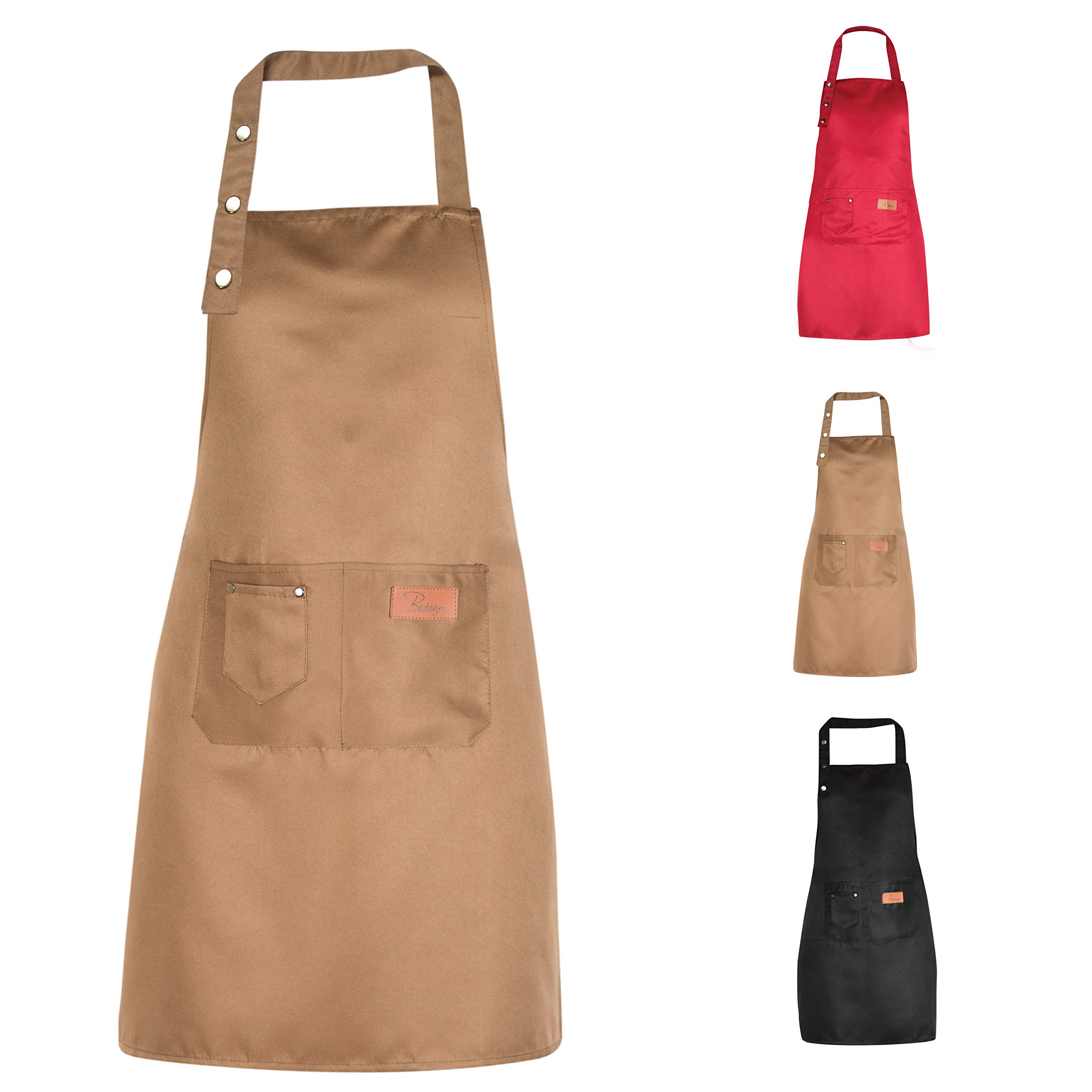 Bedogni Reggio Emilia Kitchen Apron for Men and Women with Pockets - Suitable for Plus Size - Water Resistant