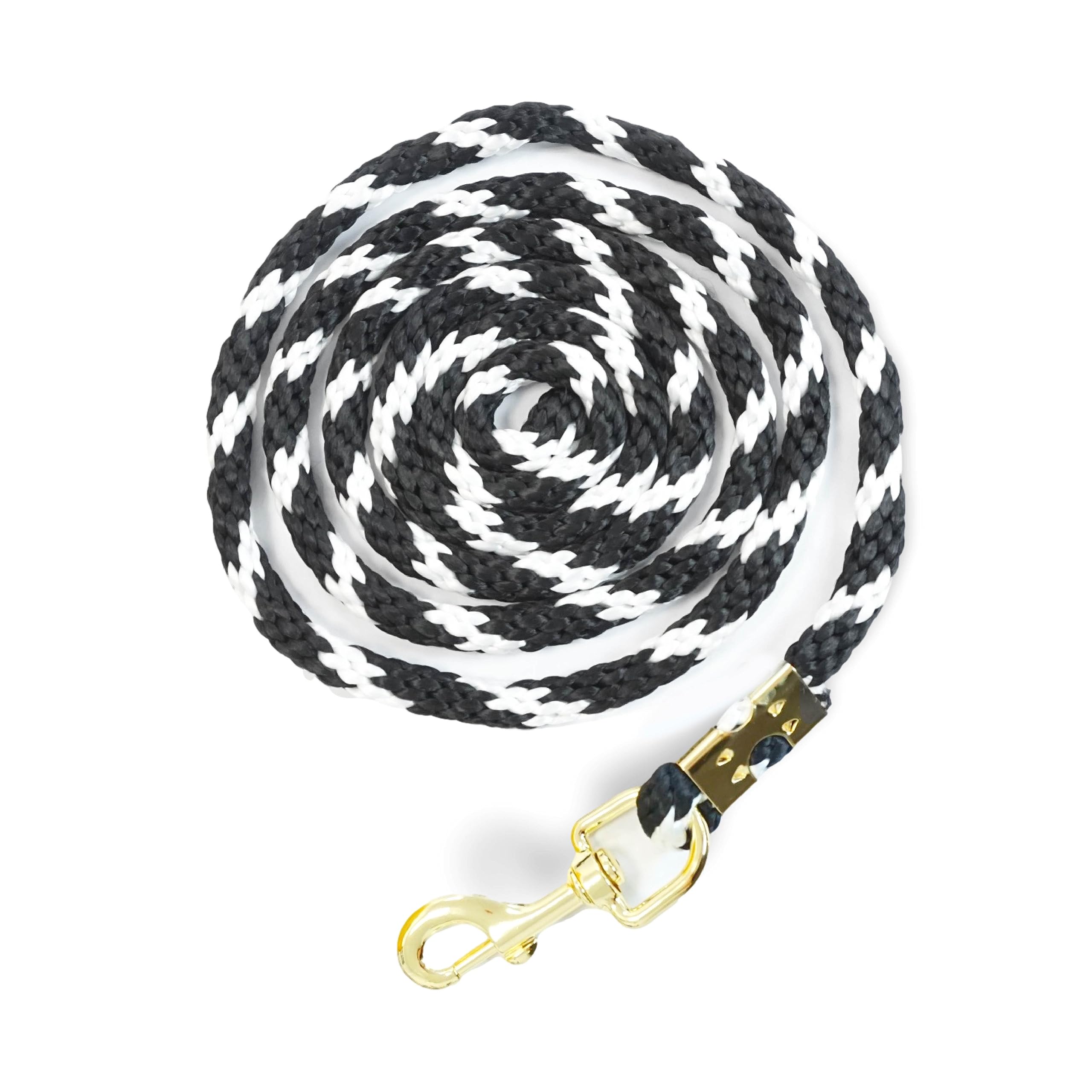 Lead Rope for Horses, Tie Rope in Various Stylish Designs, Lead Rope, Pony, Donkey, Goat (Black)