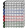 White Classic Premium Dish Towels for Kitchen, with Hanging Loop [8 Pack] Heavy Duty Absorbent 100% Cotton 410 GSM Terry Kitchen Towels, 16x26 (Multi)