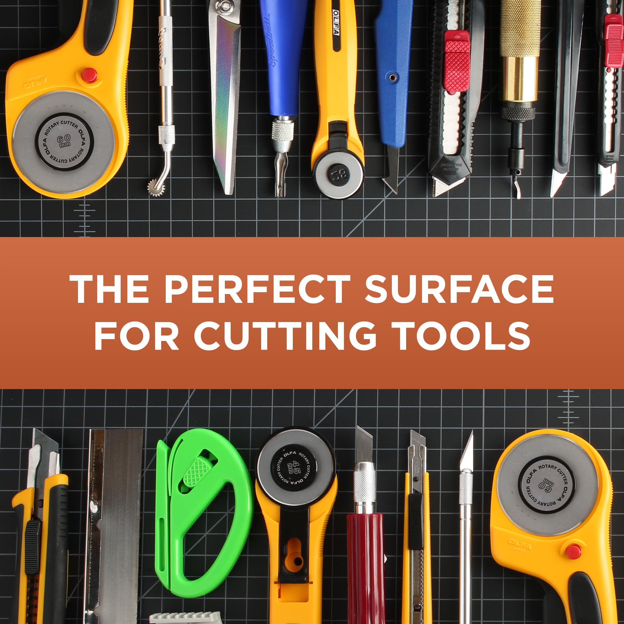 ALVIN GBM Self-Healing Cutting Mat 18 x 36 inch | Double-Sided Green/Black | 5-Layer Gridded Surface for Arts, Crafts and Sewing - Model GBM1836