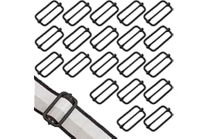 RiseDirectly 20 Pack 1-1/2 Inch Metal Buckles Adjustable Slide Heavy Duty Tri-Glide Rectangle Adjuster Slider for Purse Bag, 