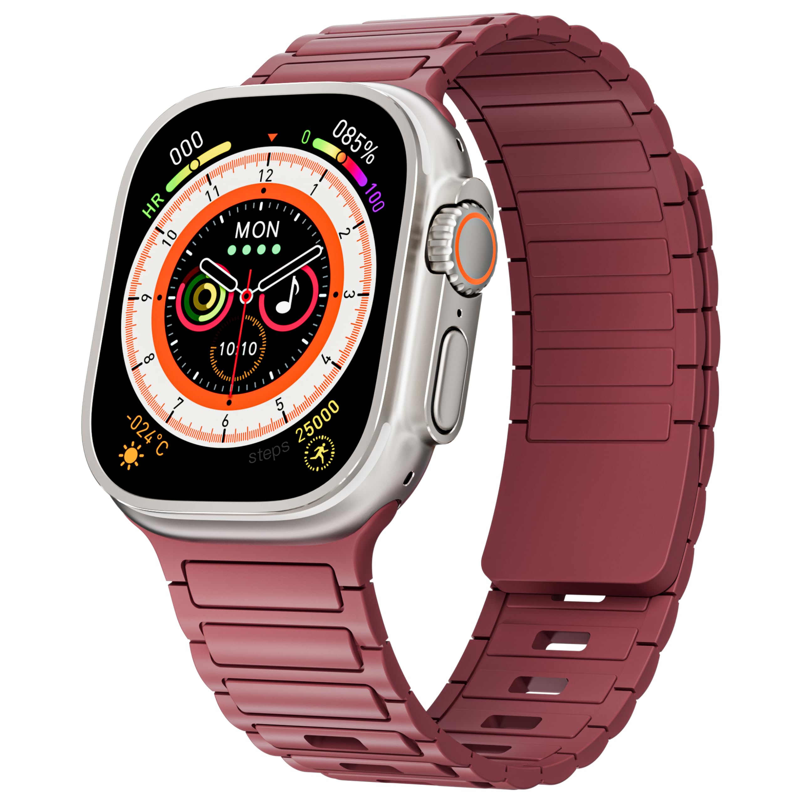 Magnetic Silicone Strap for Apple Watch Strap 40mm 41mm 42mm 44mm 45mm 46mm 49mm 38mm Soft Silicone Magnetic Link Sport Bands for iWatch Ultra 2 Ultra Series 10 9 8 7 SE 6 5 4 3 SE 2