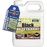 MulchWorx Black Mulch Color Concentrate- Quart - Treats 2,800 Sq. Ft. - Pure Midnight Black Mulch Dye Spray