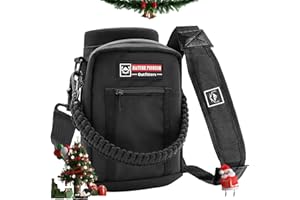 NATURE PIONEOR Oxford Insulated Water Bottle Holder with Shoulder Strap for 32OZ Sports Water Bottles, Carrier/Pouch Sleeve for Camping, Hiking, Fishing and Travel