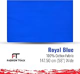 FT Fashion Track Royal Blue Cotton Fabric by the Metre 58in Wide 100% Cotton view 2