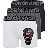 Londkaron 3-Pack Youth Boys Stretch Boxer Briefs w/Soft Protective Cup, Elite Boxer Jock for Baseball & Football