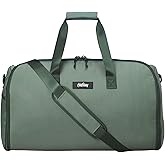 Halfday Convertible 2-in-1 Garment Duffel Weekender Bag 40L | Wrinkle-Free Travel, Hanging Suit Compartment, Shoe Pockets, Trolley Sleeve. Durable & Water-Resistant Carry-On, Cactus